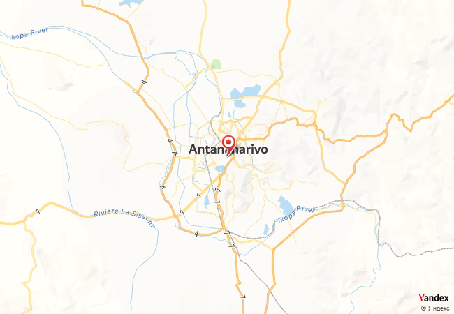 Qibla Map for Antananarivo
