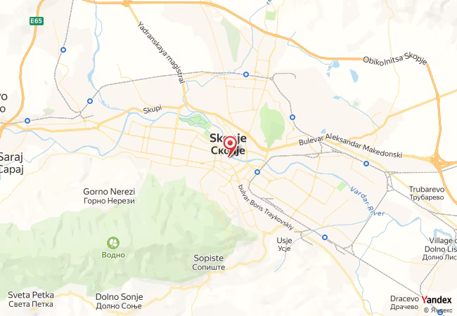 Qibla Map for Skopje