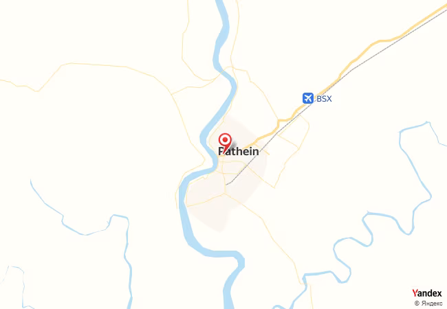 Qibla Map for Pathein