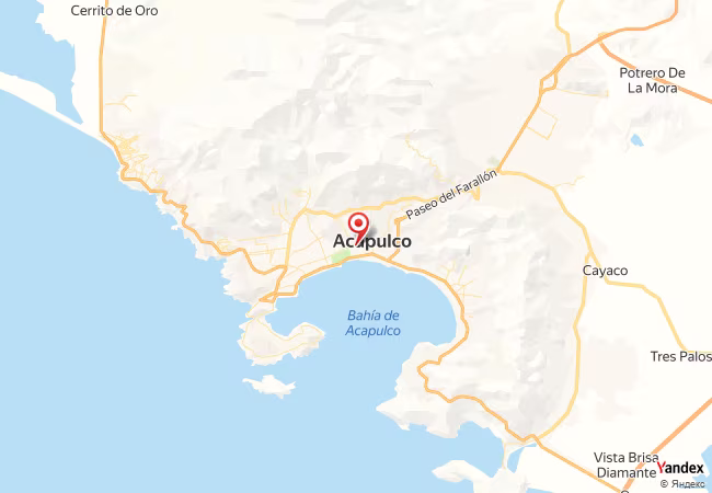 Qibla Map for Acapulco de Juarez