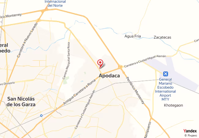 Qibla Map for Ciudad Apodaca