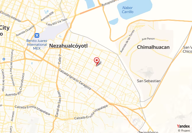 Qibla Map for Ciudad Nezahualcoyotl