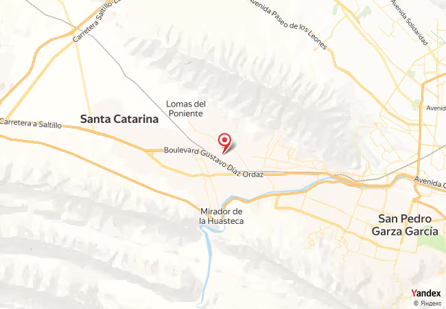 Qibla Map for Ciudad Santa Catarina