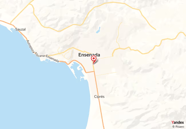 Qibla Map for Ensenada