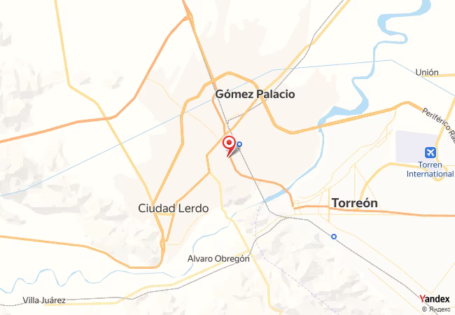 Qibla Map for Gomez Palacio