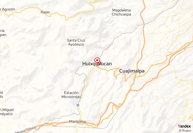 Qibla Map for Huixquilucan