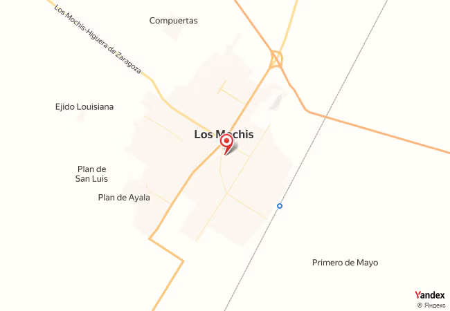 Qibla Map for Los Mochis