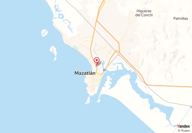 Qibla Map for Mazatlan