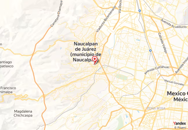 Qibla Map for Naucalpan de Juarez