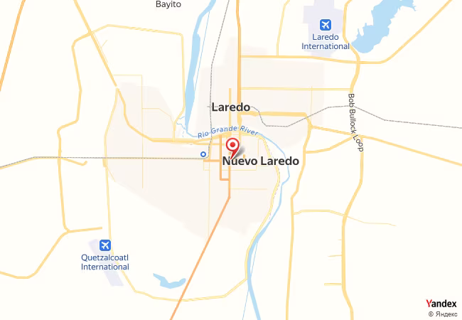 Qibla Map for Nuevo Laredo