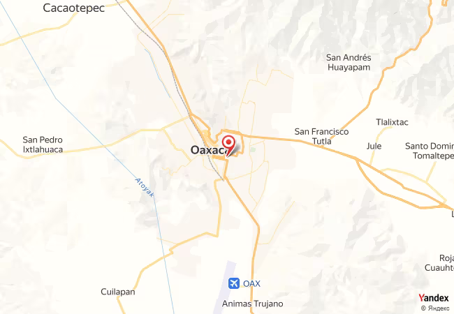 Qibla Map for Oaxaca