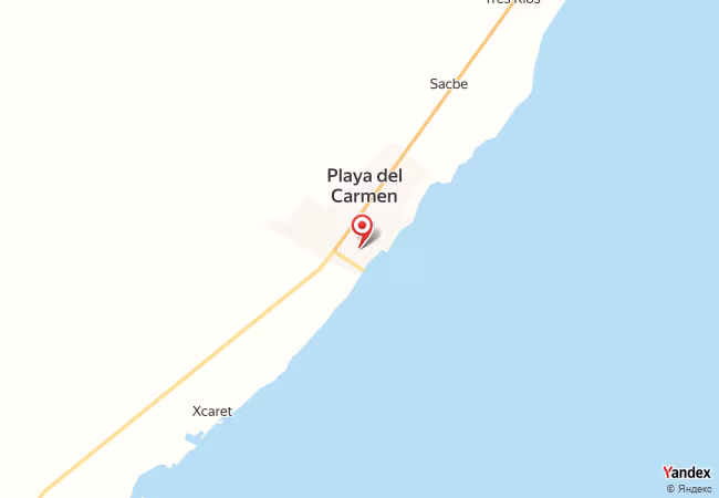 Qibla Map for Playa del Carmen