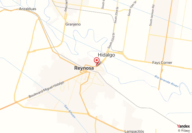 Qibla Map for Reynosa