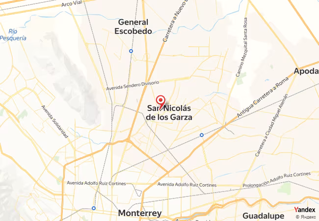 Qibla Map for San Nicolas de los Garza