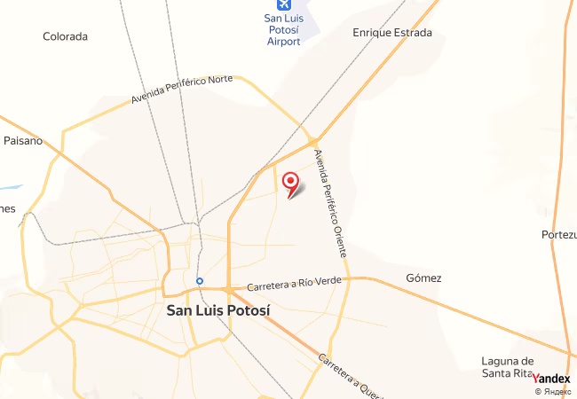 Qibla Map for Soledad de Graciano Sanchez