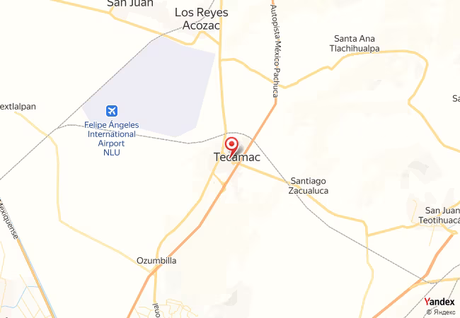 Qibla Map for Tecamac