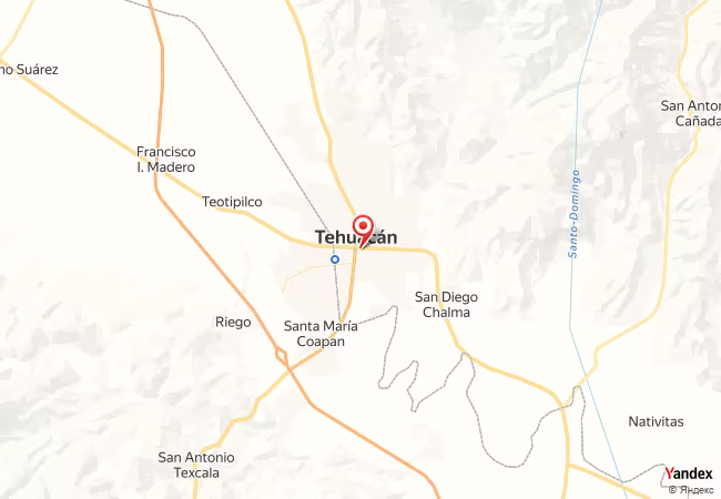 Qibla Map for Tehuacan