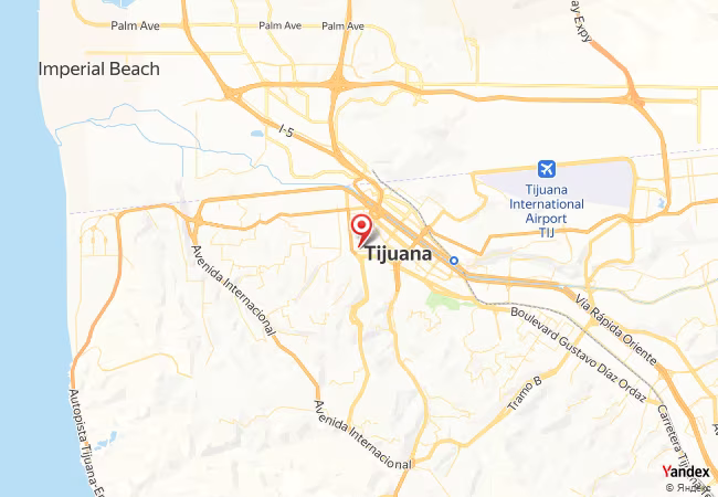 Qibla Map for Tijuana