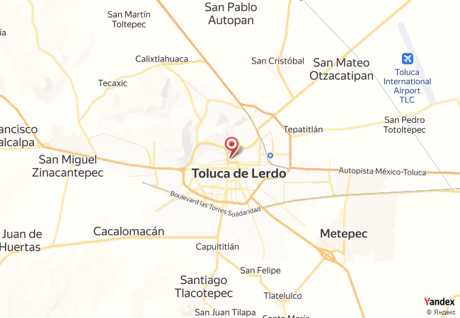 Qibla Map for Toluca