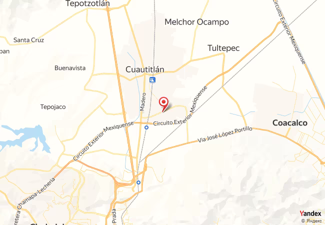 Qibla Map for Tultitlan de Mariano Escobedo