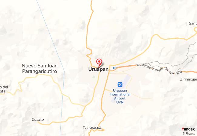 Qibla Map for Uruapan