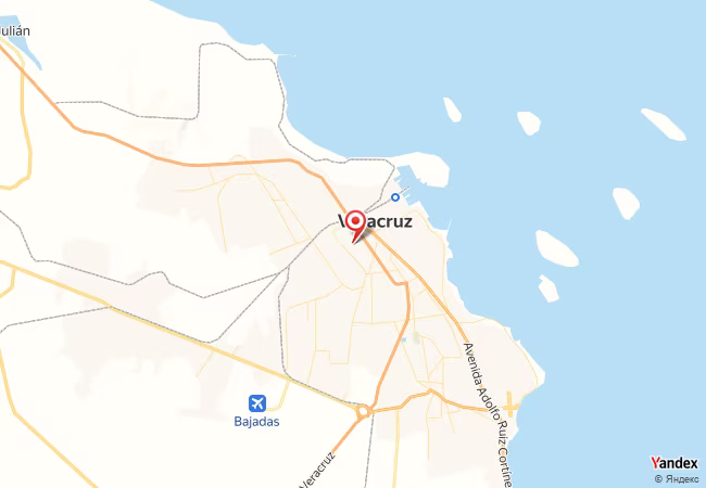 Qibla Map for Veracruz