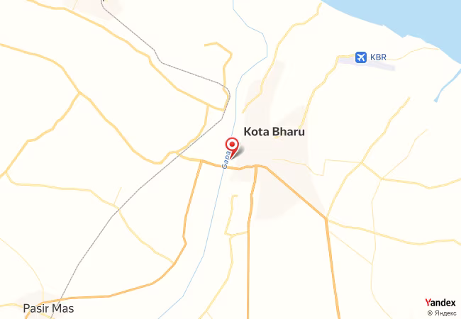 Qibla Map for Kota Bharu