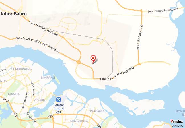 Qibla Map for Pasir Gudang