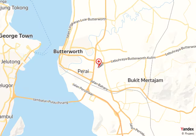 Qibla Map for Seberang Jaya