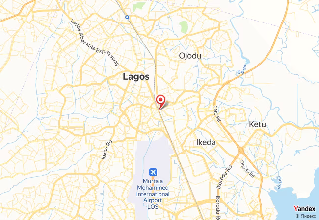 Qibla Map for Agege