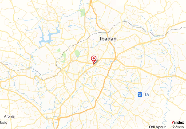 Qibla Map for Ibadan