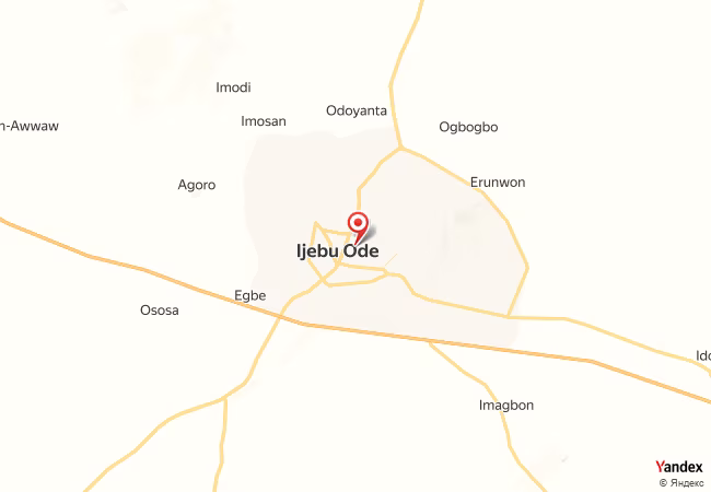 Qibla Map for Ijebu-Ode