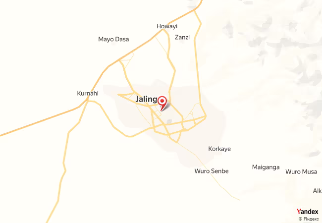 Qibla Map for Jalingo