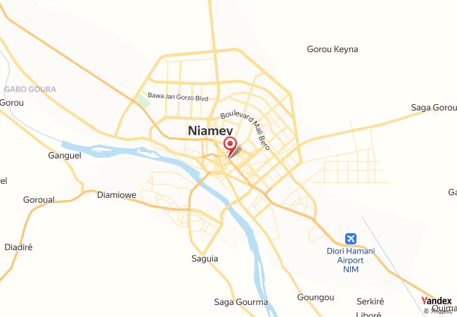 Qibla Map for Niamey