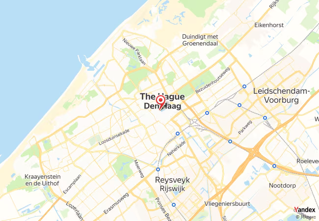 Qibla Map for The Hague