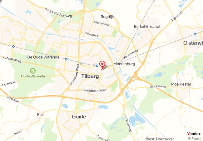 Qibla Map for Tilburg