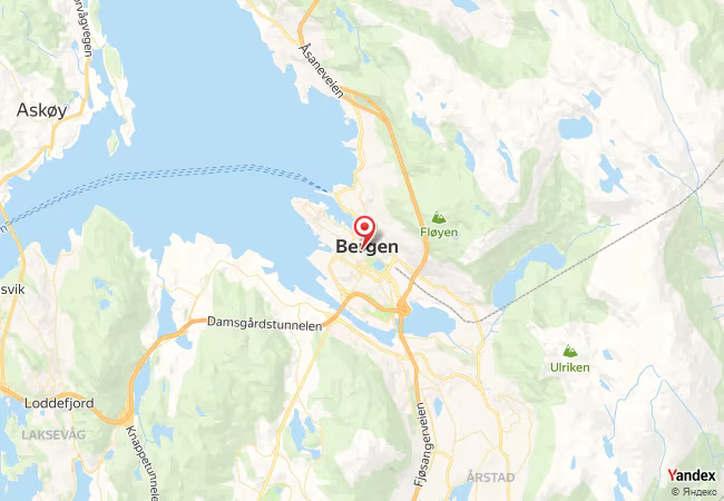 Qibla Map for Bergen