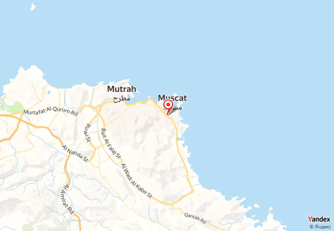 Qibla Map for Masqat