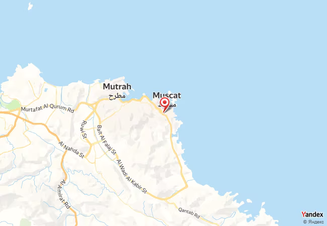 Qibla Map for Muscat