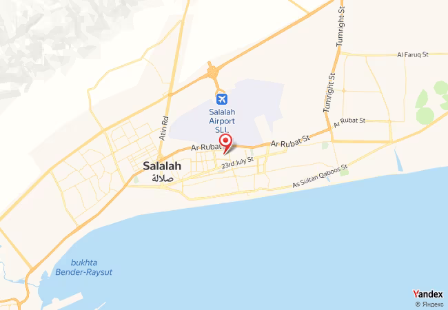 Qibla Map for Salalah