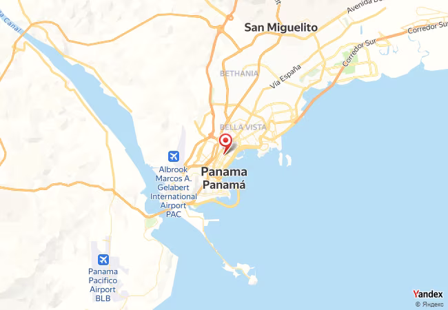 Qibla Map for Panama City