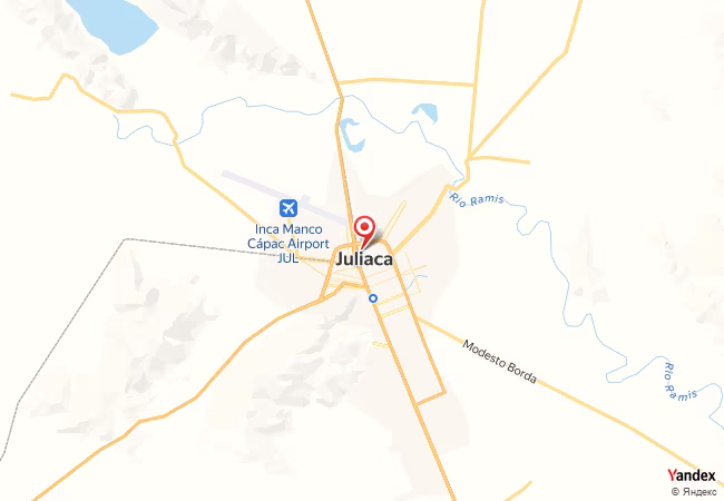 Qibla Map for Juliaca