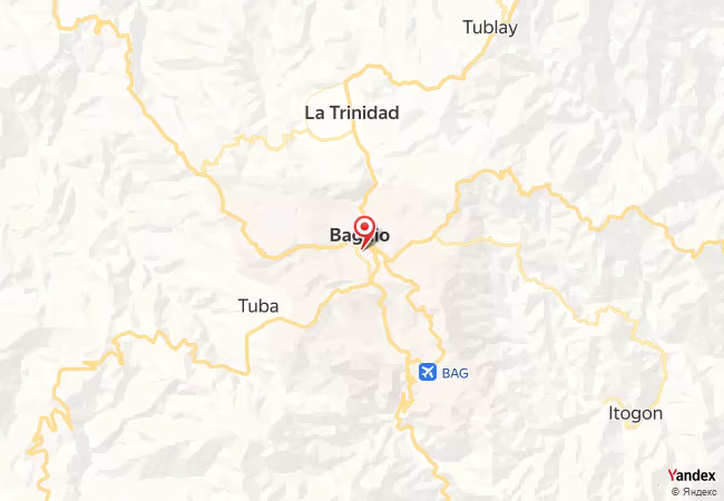 Qibla Map for Baguio City