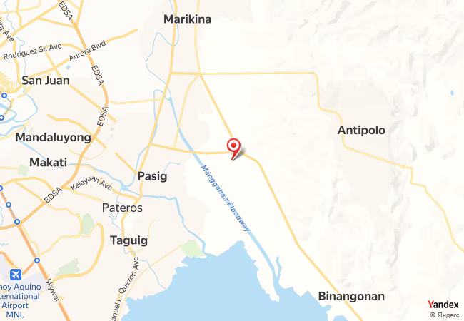 Qibla Map for Cainta