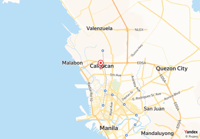 Qibla Map for Caloocan City