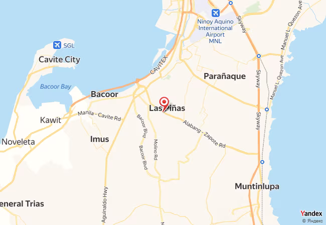 Qibla Map for Las Pinas City