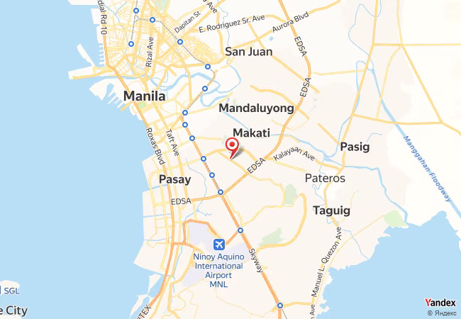 Qibla Map for Makati City