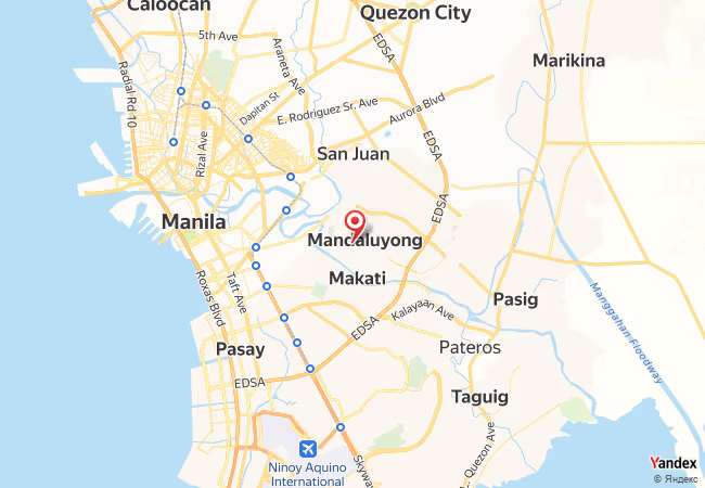 Qibla Map for Mandaluyong City