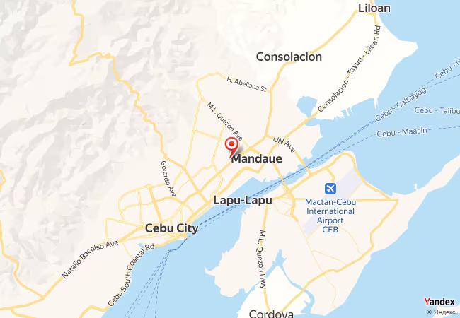 Qibla Map for Mandaue City