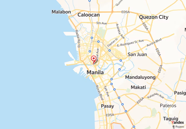 Qibla Map for Manila